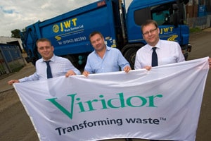 L-R: Steve Laurie, Viridor depot manager; John Thomasson, JWT owner; and Steve Newman, Viridor regional manager